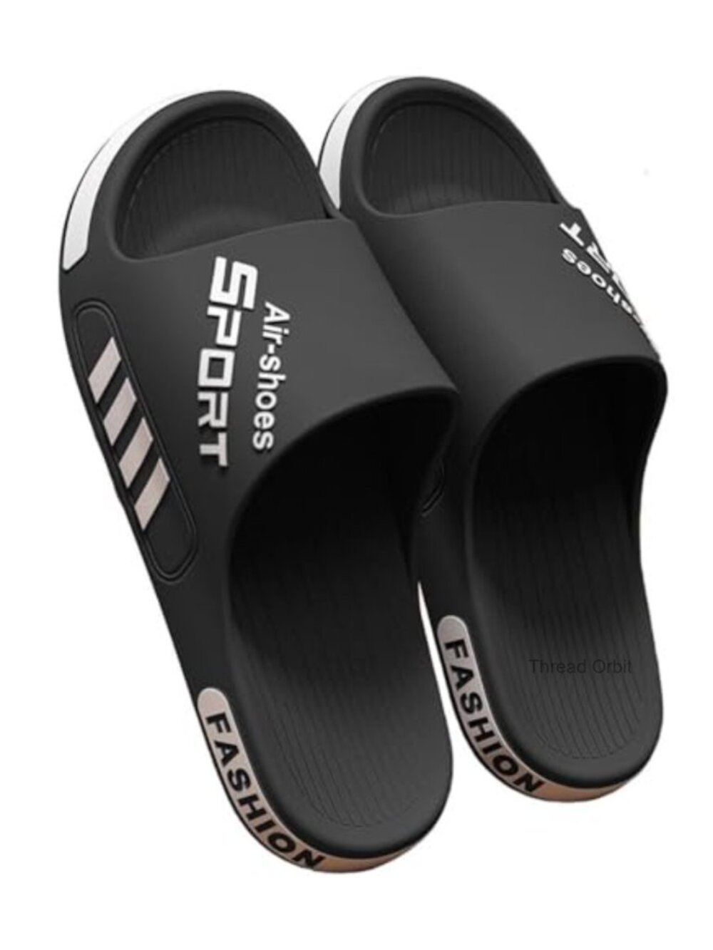 Men's Slide Sandals Soft TPR Sole Non-Slip Shower Pool Home